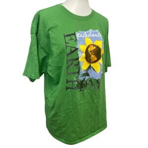 Celebrate Earth Day Womens 2X Short Sleeve 100% Cotton Crew Neck Tee Shirt